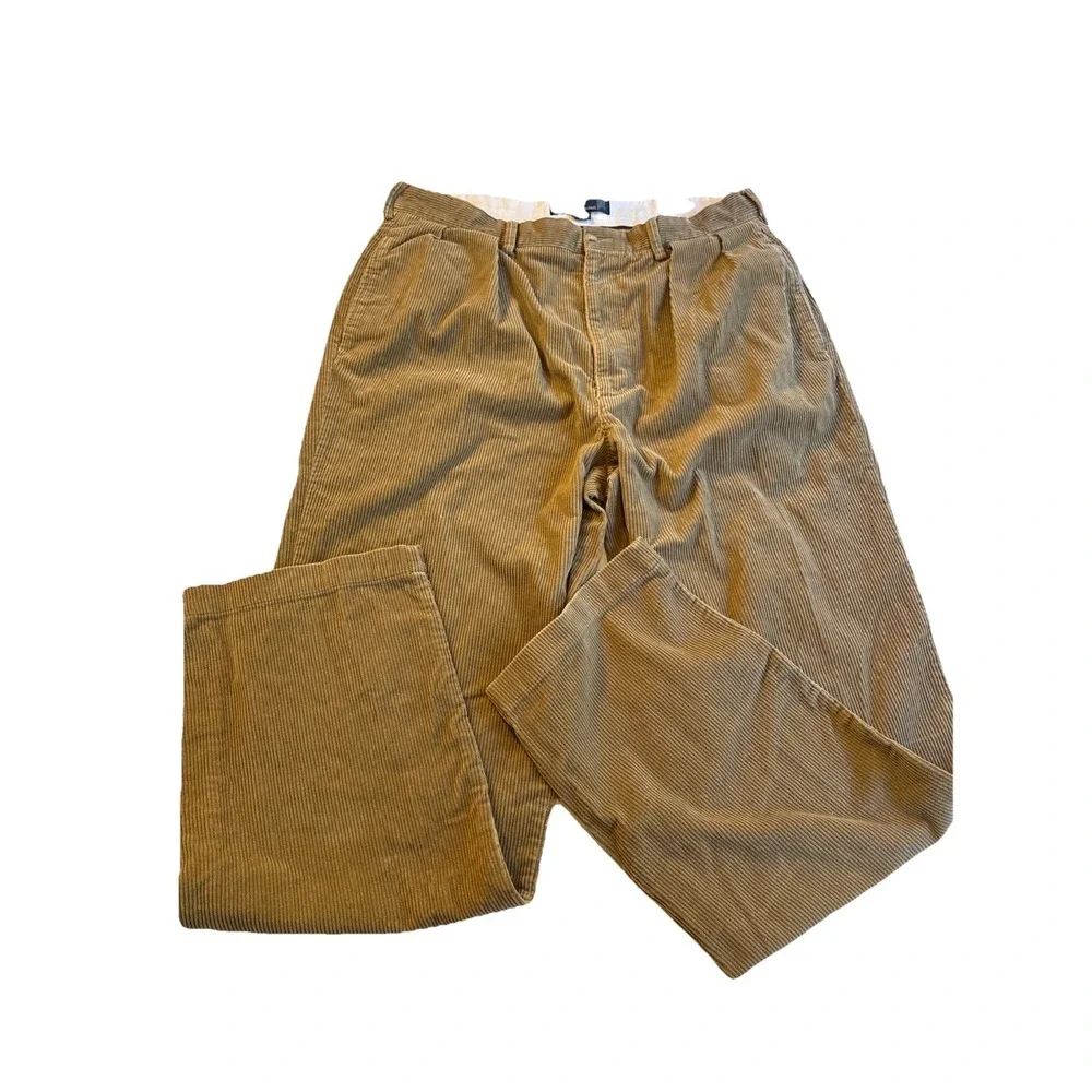 Vintage‎ Polo Ralph Lauren Men's  Chino Corduroy Andrew Pant Pleated 36*32